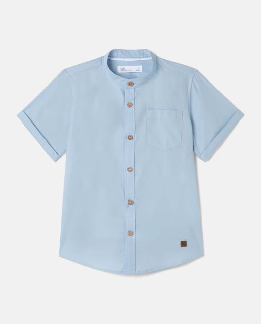 Camisa Manga Corta Celeste